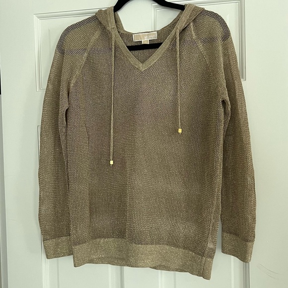Michael Kors Gold Mesh Hoodie - Medium - Excellent Preowned Condition - Picture 1 of 5